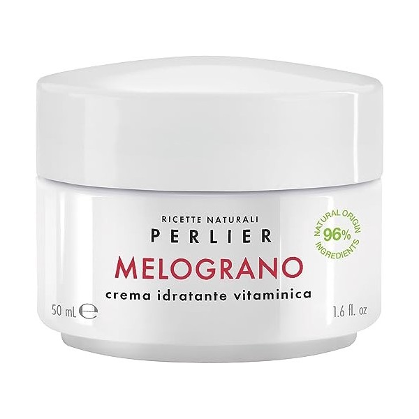 Perlier Crème hydratante à la grenade - Formule avec 96 % dingrédients dorigine naturelle - 50 ml