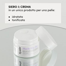 Sérum Crème Visage Nourrissant et Hydratant pour les Peaux Normales, Combinées et Grasses Vegan, Made in Italy, Sans Paraben,