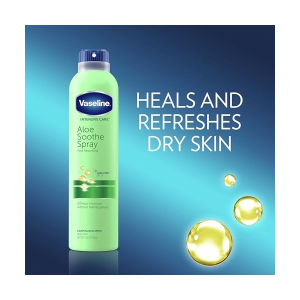 VASELINE SPRAY & GO ALOE FRESH 6.5 OZ