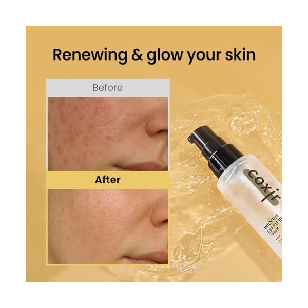 Coxir Sérum Anti-âge Repulpant Fermeté Intensive EGF Peptide Serum 50ml Crème Jour et Nuit