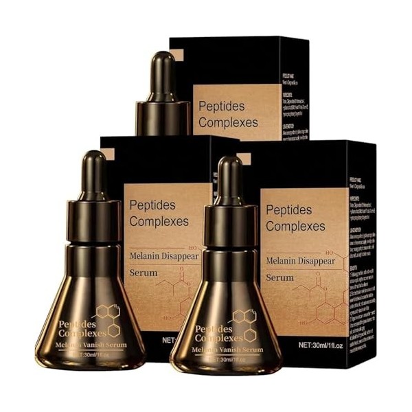 Sérum Peptide Anti-Mélanine, Unifie le Teint, Hydrate et Raffermit, Sérum Correcteur Éclaircissant Visage, Convient à Tous Ty...