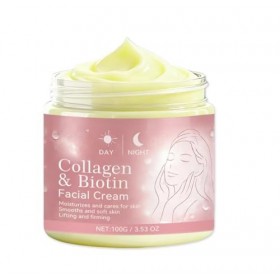 Crème de jour et de nuit au collagène, lotion hydratante multi-effets raffermissante et liftante pour le visage, améliore le ...