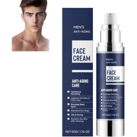Crème hydratante visage 6 en 1 pour homme, crème anti-âge, lotion raffermissante pour le visage, lissante, hydratante et nour...