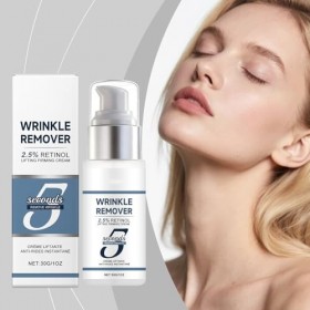 Lot de 2 crèmes anti-rides intensives au rétinol 5 secondes, crème lifting instantanée pour le visage, soin raffermissant et ...