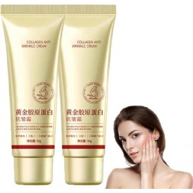 Crème anti-rides au collagène doré et au collagène, crème hydratante anti-âge raffermissante pour le visage, réduit les rides