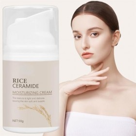Crème visage Purifiante au Riz Rice Ceramide Moisture Cream,creme hydratante visage,anti rides puissant immediat,Rice Puree M