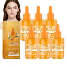 Huiles Visage Au Curcuma Anti-âge, Anti-rides Et Ridules, Vitamine C, Huile Visage Au Curcuma, Raffermissement De La Peau, Éc...