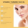 Huiles Visage Au Curcuma Anti-âge, Anti-rides Et Ridules, Vitamine C, Huile Visage Au Curcuma, Raffermissement De La Peau, Éc...