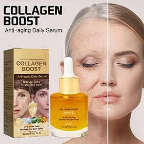 Sérum avancé anti-rides profond, sérum avancé au collagène anti-âge, sérum quotidien anti-âge, sérum anti-âge, sérum anti-rid