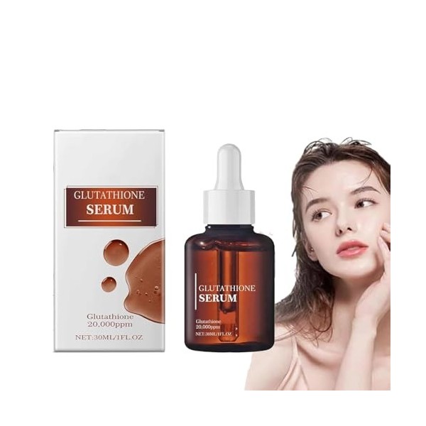 WINONDE Sérum au glutathion, sérum au glutathion avec 20 000 ppm de glutathion, glutathion niacinamide, niacinamide et Acide ...