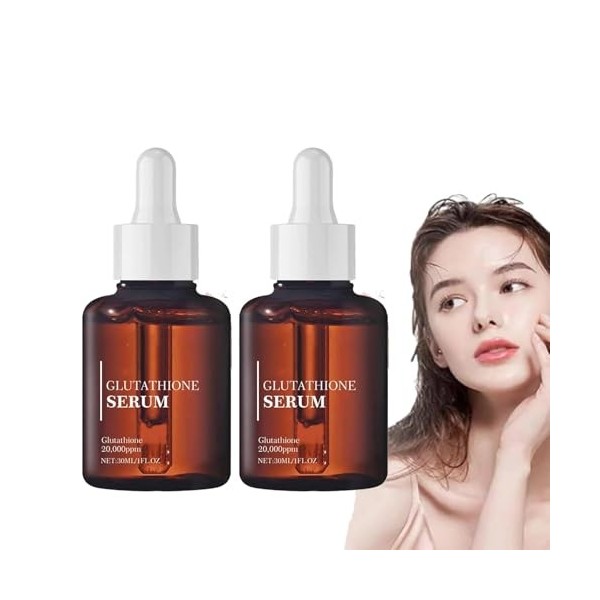 WINONDE Sérum au glutathion, sérum au glutathion avec 20 000 ppm de glutathion, glutathion niacinamide, niacinamide et Acide ...