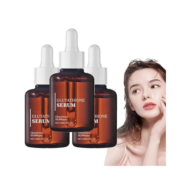 WINONDE Sérum au glutathion, sérum au glutathion avec 20 000 ppm de glutathion, glutathion niacinamide, niacinamide et Acide ...
