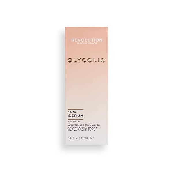 Revolution Skincare London, 10% glycolic Acid Aha glow, Sérum, 30ml Crème Jour et Nuit