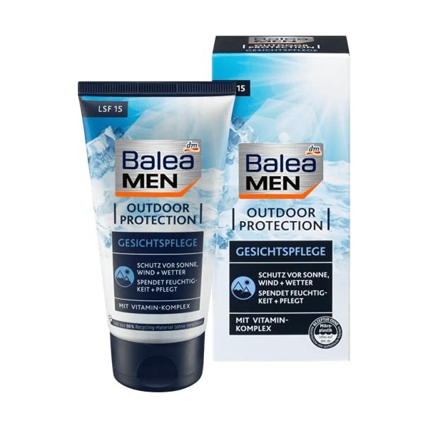 Balea Men Outdoor Protection Moisturiser to Prevent Drying Out of Skin - Anti-Ageing SPF 15 - 75ml by dm-drogerie-markt