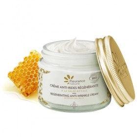 Fleurance Nature- Crème anti-rides régénérante à la gelée Royale- 50ml- Crème visage jour hydratante certifié Bio Cosmos Ecoc...