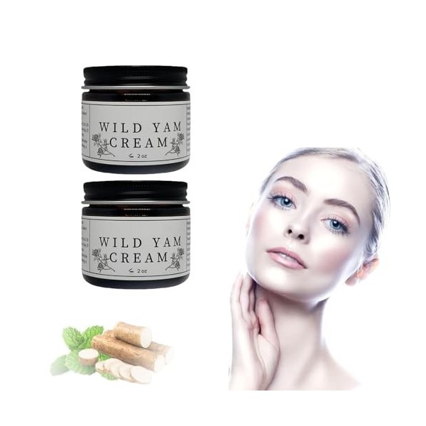 2 Pcs Wild Yam Cream, Wild Yam Cream for Hormone Balance, Organic Wild Yam Balancing Cream, Wild Yam Moisturizing Cream for M