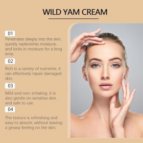 2 Pcs Wild Yam Cream, Wild Yam Cream for Hormone Balance, Organic Wild Yam Balancing Cream, Wild Yam Moisturizing Cream for M