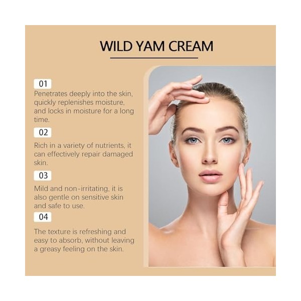 2 Pcs Wild Yam Cream, Wild Yam Cream for Hormone Balance, Organic Wild Yam Balancing Cream, Wild Yam Moisturizing Cream for M