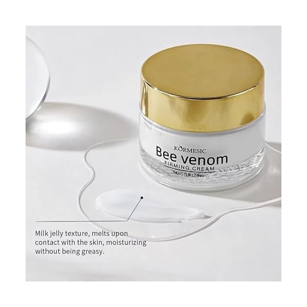 Crème raffermissante au venin dabeille, collagène hydrolysé et céramides NP - 50 ml - Pour plus de fermeté, délasticité, de