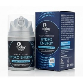Men Hydro Energy Liquide pour le visage 50 ml Avec caféine et vitamine C Pour peaux normales à grasses