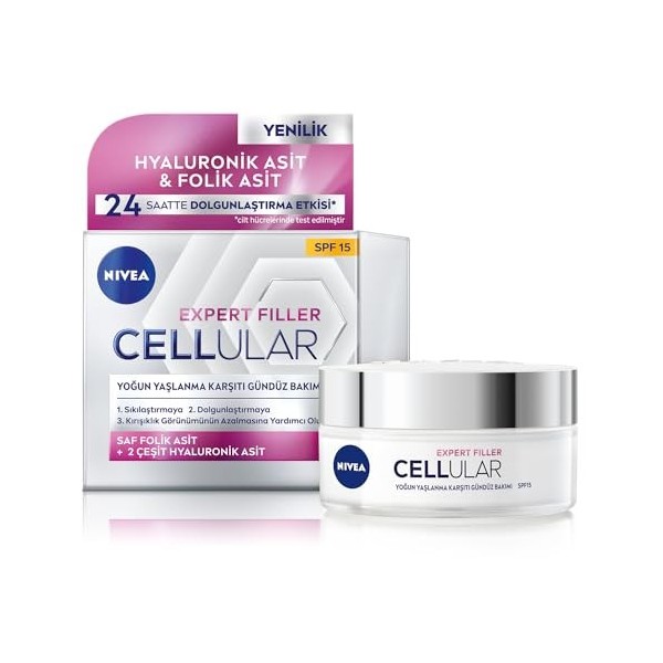 NIVEA Cellular Expert Filler Crème de Jour Anti-Âge SPF 15, 50 ml