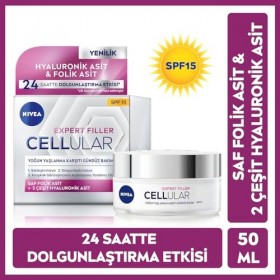 NIVEA Cellular Expert Filler Crème de Jour Anti-Âge SPF 15, 50 ml