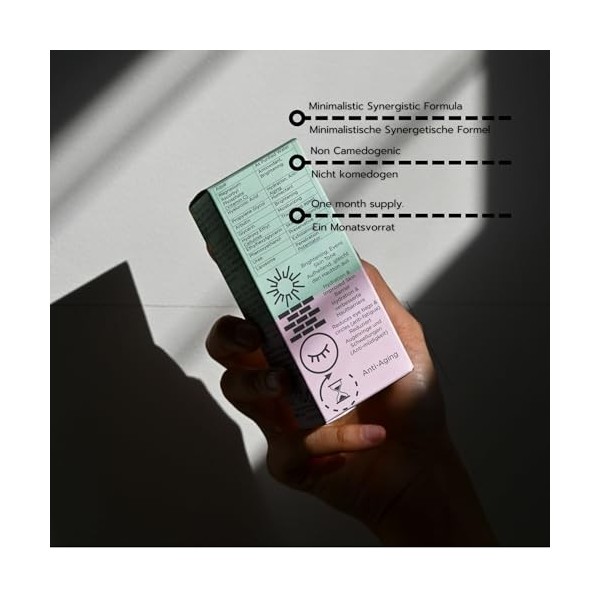 DERMASUN Sérum anti-âge hautement dosé à 20 % de vitamine C : sérum hydratant et éclaircissant la peau avec vitamine C liposo