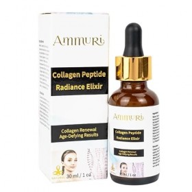 Ammuri Sérum avancé au peptide de collagène pour le visage : hydratation profonde, restauration de la peau et lissage de la t