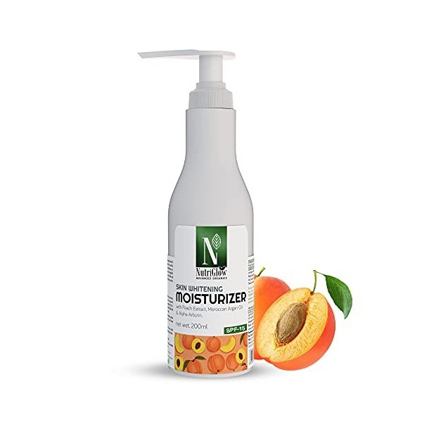 Nutriglow Advanced Organics Skin Whitening Moisturizer for Deeply Nourishing, Hydrating and Tan Free Skin with Broad Spectrum