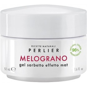 Perlier, Gel effet sorbet mat - Soins du visage - Hydratant - Grenade - Vegan - Pot 50 ml