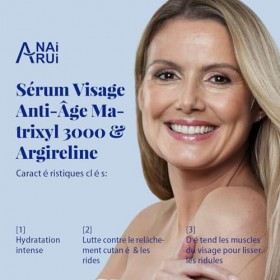 ANAiRUi Matrixyl 3000 & Argireline Sérum Visage Anti-Âge avec Peptides, Acide Hyaluronique, contre les rides, renforcement Co...