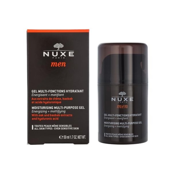 NUXE MEN 50 ml gel viso uomo trattamento idratante energizzante opacizzante