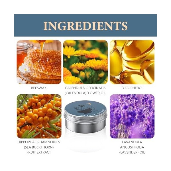 Norse Organics Lot de 2 crèmes hydratantes pour lacné, lacné, pour le Norse Organics, pour enlever lacné, soin de la peau 