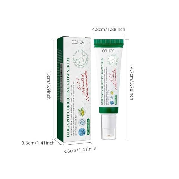 Sérum Éclat Correcteur de Taches Lot de 2 Sérum Éclaircissant Le Sérum Éclat convient pour améliorer la couleur de la peau, r