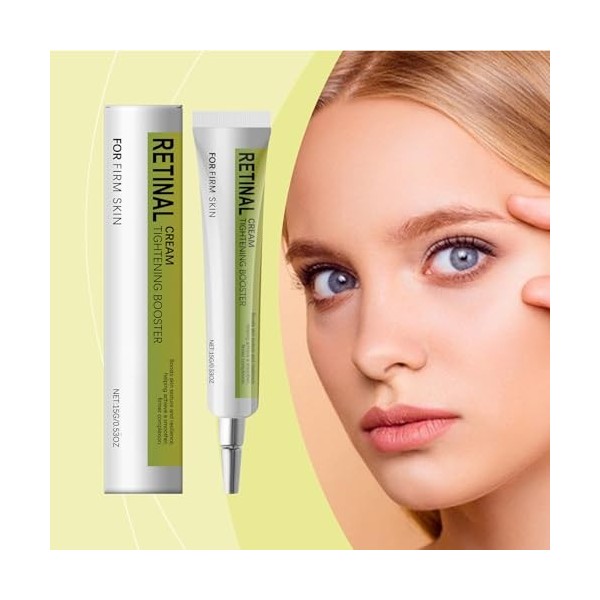Nouveau Retinal Shot Booster Tenseur - Crème Visage Anti-Rides et Raffermissante, Estompe les Ridules et Raffermit la Peau, H...