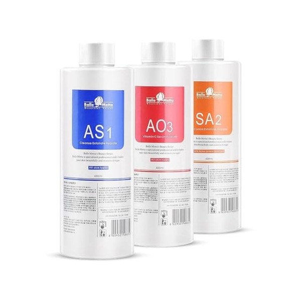 P-Beauty Aquafacial AS1 Solution exfoliante hydrodermabrasion Sérum pour nettoyage en profondeur et hydratation, tous types d...