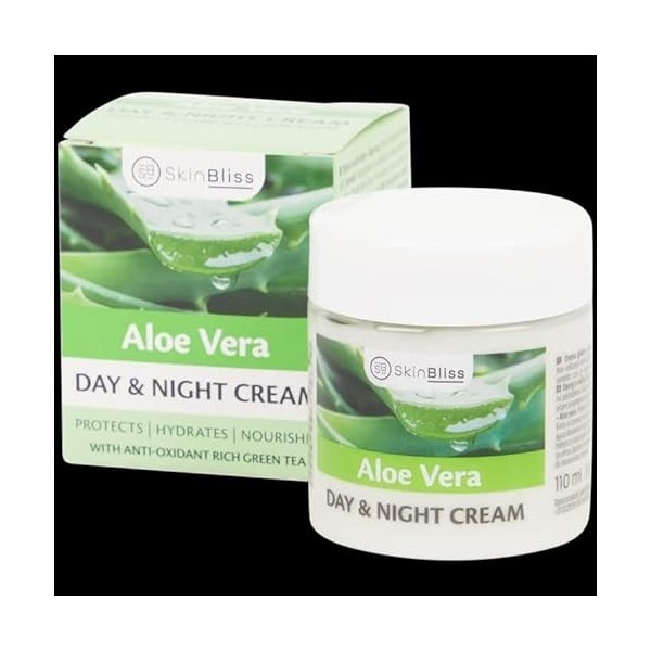NATURAL Aloe Vera Crème pour le visage : crème de jour et de nuit à laloe vera, crème hydratante efficace et crème Renewal C
