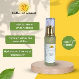 RAILLON DE JOUVENCE - Huile de Cacay Anti-Âge et Anti-Rides – Régénérante et Hydratante pour une Peau Jeune et Lisse - Riche 