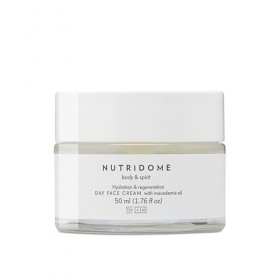 Nutridome Crème de jour hydratante pour le visage - Crème anti-rides avec huile de macacamia et dargan - Lait de chèvre - Ex