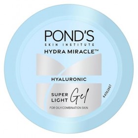 Ponds Gel hydratant super léger sans huile 50 g | Avec acide hyaluronique et vitamine E pour une peau fraîche et éclatante et