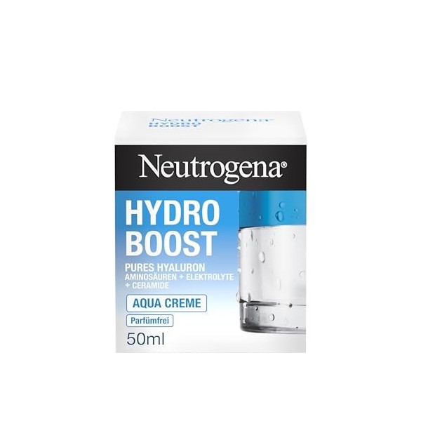 Neutrogena Hydro Boost Aqua Crème pour le visage sans parfum avec acide hyaluronique, acides aminés, électrolytes et céramide...