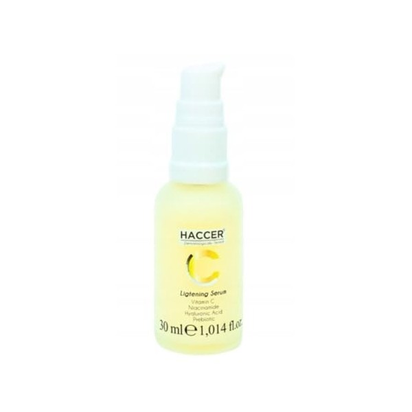 Haccer Lightening Skin Sérum 30 ml – Vitamine C, niacinamide, acide hyaluronique et prébiotique – Hydratant, protecteur et ré