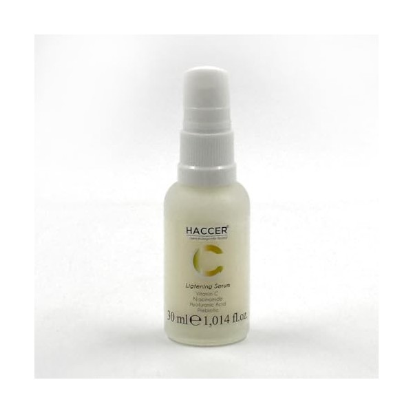 Haccer Lightening Skin Sérum 30 ml – Vitamine C, niacinamide, acide hyaluronique et prébiotique – Hydratant, protecteur et ré