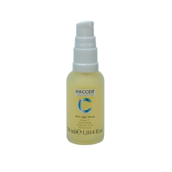 Haccer Lightening Skin Sérum 30 ml – Vitamine C, niacinamide, acide hyaluronique et prébiotique – Hydratant, protecteur et ré