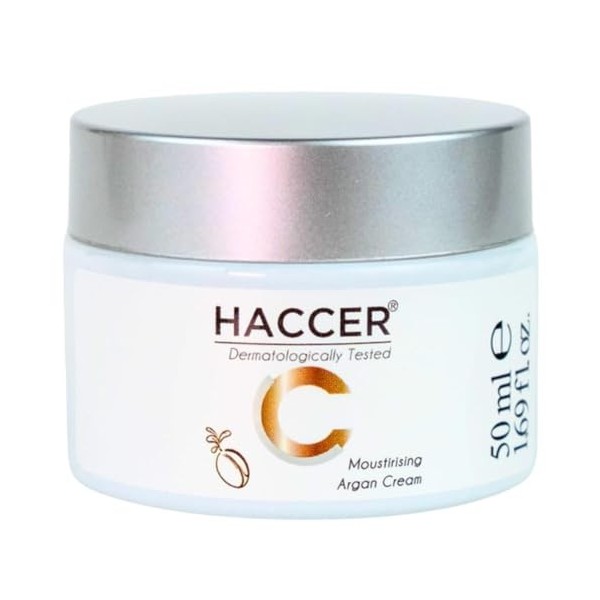 Haccer Rose Moisturizing Daily Skin Cream 50 ml – Eau de rose naturelle – Hydratante, hydratante, nourrissante et revitalisan