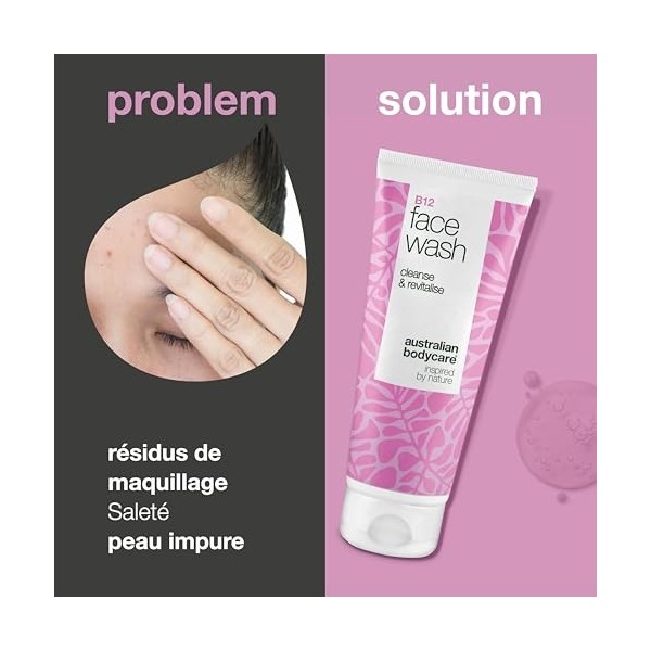 Nettoyant Visage à la Vitamine B12 – Contre les impuretés et les signes de l’âge – Avec Vitamine B12, Bétaïne et actifs hydra