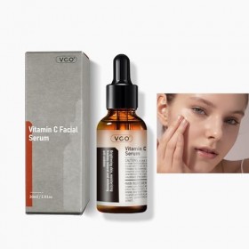 VGO Sérum à la vitamine C pour le visage, sérum facial avec vitamine E et acide hyaluronique, teint uniforme, anti-taches som