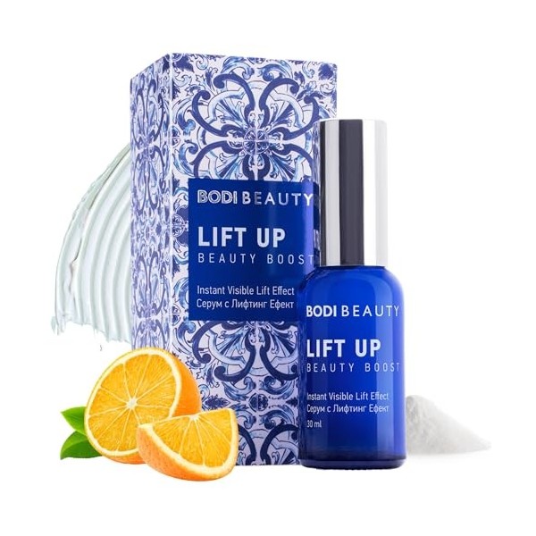 BODI BEAUTY – Sérum liftant anti-âge visage 30 ml – niacinamide, acide hyaluronique, collagène, vitamine C et E, panthénol, a