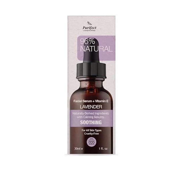 Purifect Soothing Lavender Facial Serum, Naturally Relaxes Skin for Radiant and Glowing Skin, 30ml