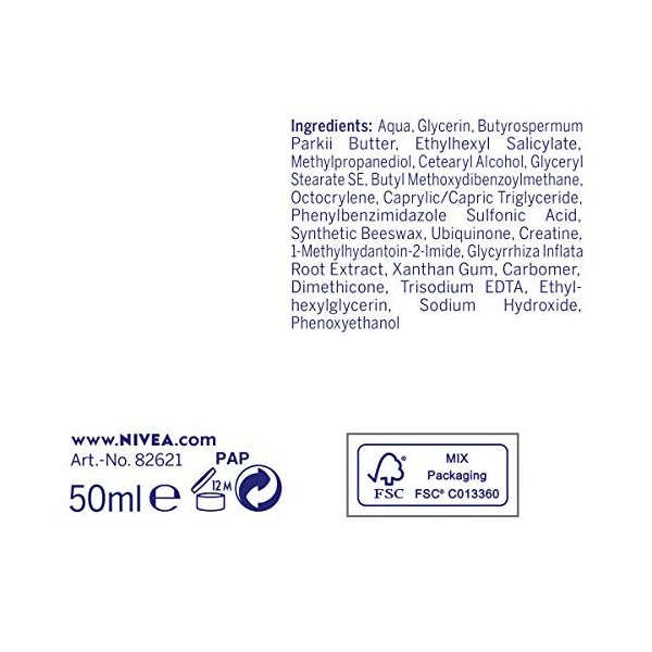 Nivea Q10 Plus-SPF 15 Anti-Falten Face Day Creme, 50 ml, 3 Stück